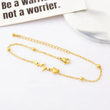 Stainless steel love heartbeat anklet