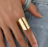 Textured Cuff gold Ring