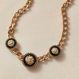 Lion head retro chain necklace