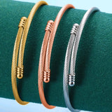 Stainless steel 3 pcs/set open bangle bracelets