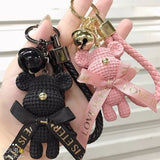 Pink wolly beat Keychain