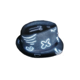 Grafiti evil eye black straw hat