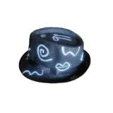 Grafiti evil eye black straw hat