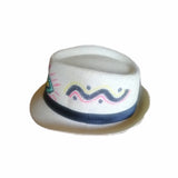 Evil eye black straw hat