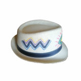 Evil eye black straw hat