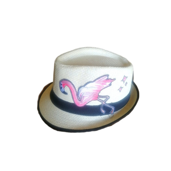 Flamingo Flamazing straw hat