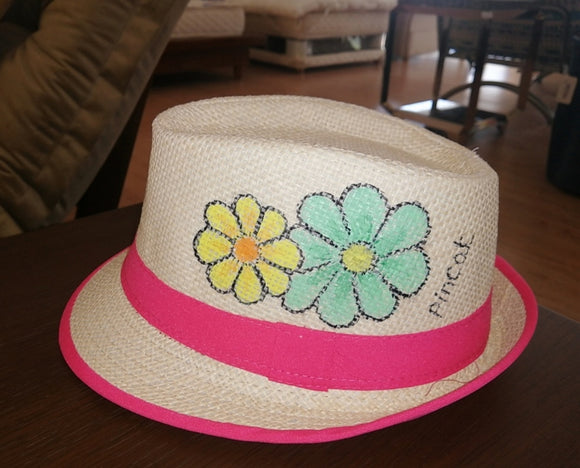 Live life in full bloom straw hat