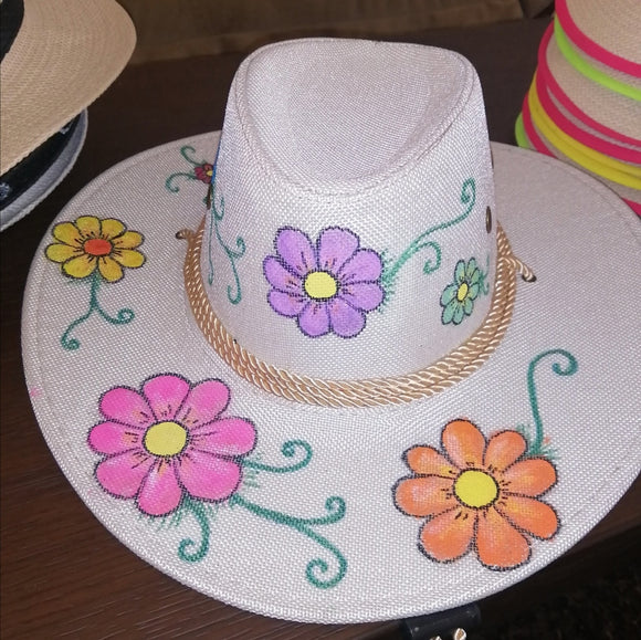 Cowboy-hat hand painted