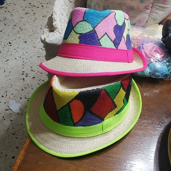 Mosaic straw hat