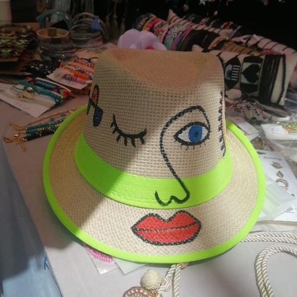 Face straw hat