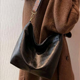 Pu black boho large bag