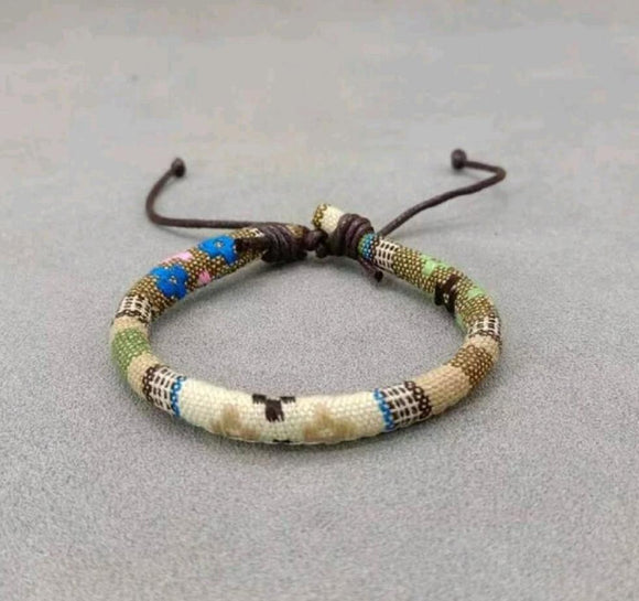 weave olive Geometric Pattern Bracelet