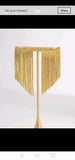 Fashion statement long tassel Gold earrings