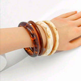 4pcs Set Vintage Style Acrylic Resin Bracelet