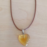 Tropiscape heart pendant necklace