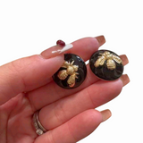 Bee Decor Round Stud Earrings