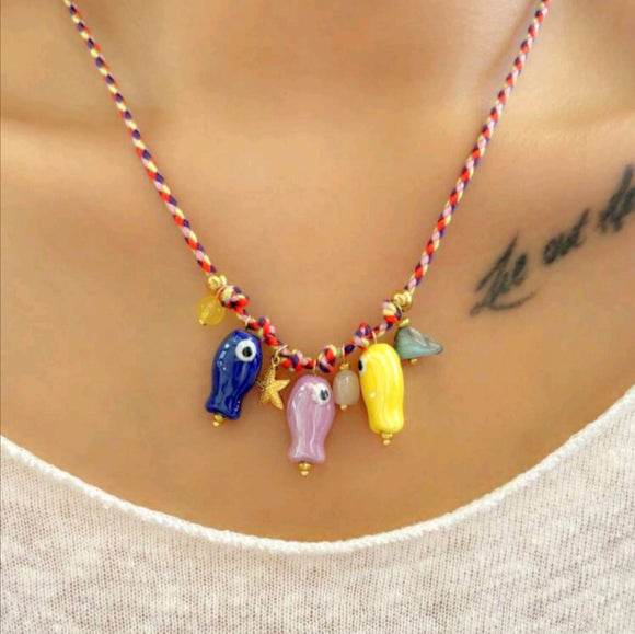 Rope adjustable fish trendy fish Pendants