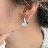 Silver teardrop earrings