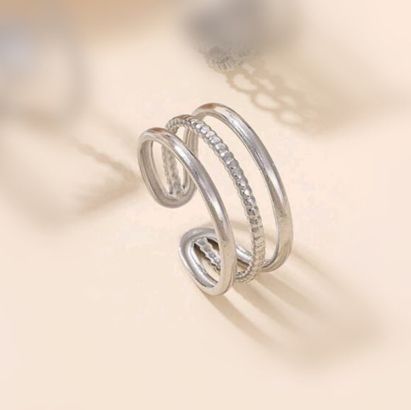 3 layers adjustable stainless ring