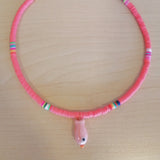 Slim surfer fish necklace