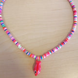 Slim surfer fish necklace