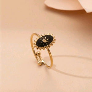 Dopamine Stainless Steel Baroque adjustable Ring