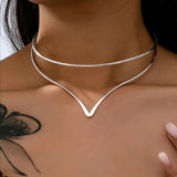 Simple Wire Cuff silver Choker