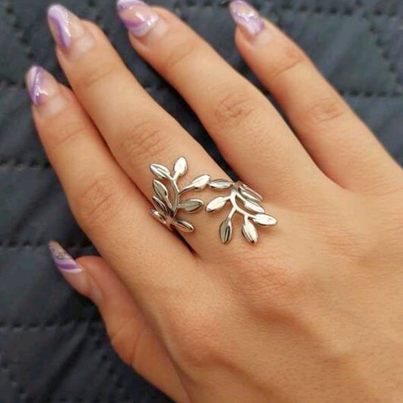 Stainless steel leaf wrap ring