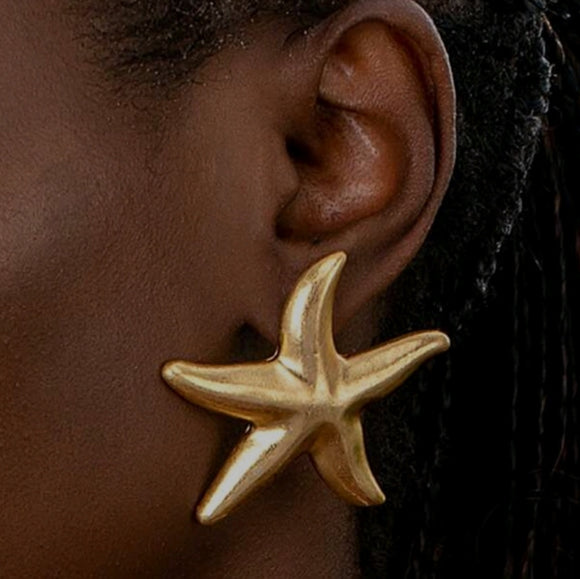 Big boho starfish earrings