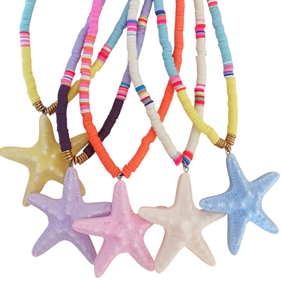 Surfer necklace with starfish