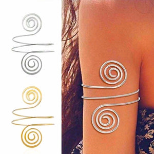 Upper Arm Bracelet  Swirl Spiral Shape cuff bangle