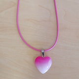 Tropiscape heart pendant necklace