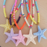 Surfer necklace with starfish