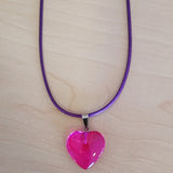 Tropiscape heart pendant necklace