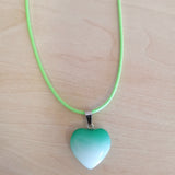 Tropiscape heart pendant necklace