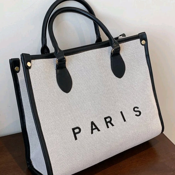 Canvas luxury handbag Paris