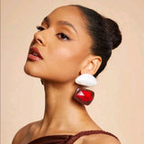 Asymmetrical Exaggerated Vintage Style Resin Earrings