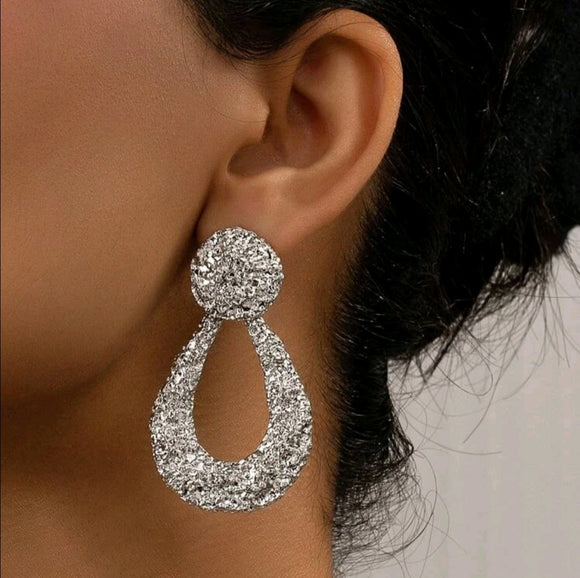 Water Drop silver Earrings