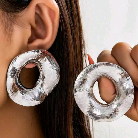 American Style Hoop silver earrings