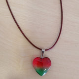 Tropiscape heart pendant necklace