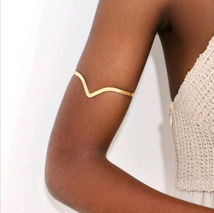 V Shaped Letter Opened Adjustable Armband stainless bracelet
