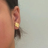 Clover Design Stud Earrings