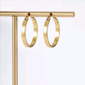 Stainless hoop earrings
