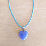 Tropiscape heart pendant necklace
