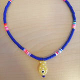 Slim surfer fish necklace