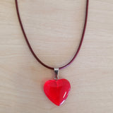 Tropiscape heart pendant necklace