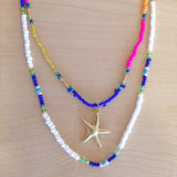 1pc New Style Braided Layered Necklace With multicolor Bead