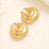 Asymmetrical Oval gold Earrings