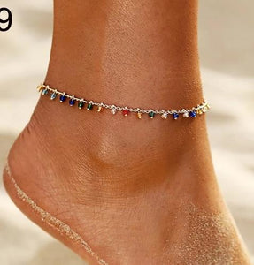 Gold Color Beads Summer Ocean Beach Anklet