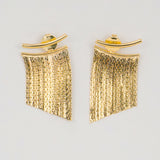 Fashion statement tassel Gold earrings